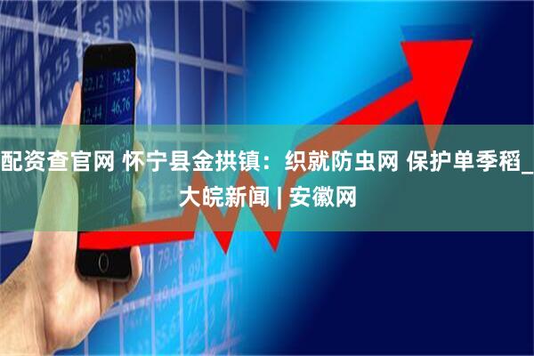 配资查官网 怀宁县金拱镇：织就防虫网 保护单季稻_大皖新闻 | 安徽网